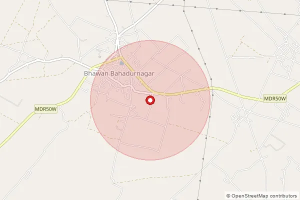 Map showing approximate area covered by Pincode 110072 — Jharoda Kalan B.O, South West