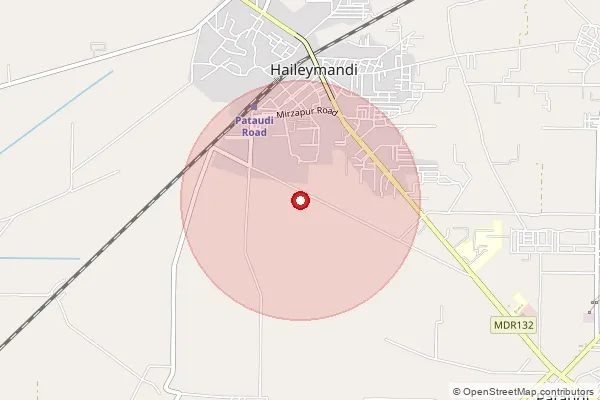 Map showing approximate area covered by Pincode 122009 — Galleria Dlfiv So, Gurugram