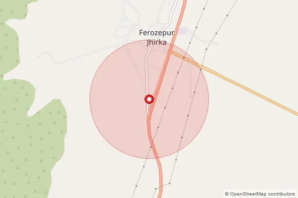 Map showing approximate area covered by Pincode 122104 — Ferozepur Jhirka So, Nuh