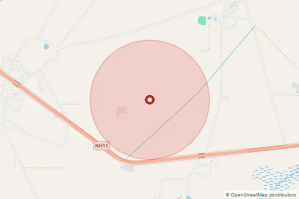 Map showing approximate area covered by Pincode 122107 — Nuh So, Nuh