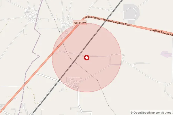 Map showing approximate area covered by Pincode 122502 — Jasat Bo, Gurugram