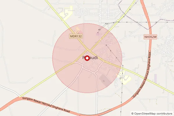 Map showing approximate area covered by Pincode 122503 — Jamalpur Bo, Gurugram