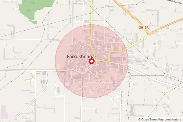 Map showing approximate area covered by Pincode 122506 — Sultanpur Bo, Gurugram