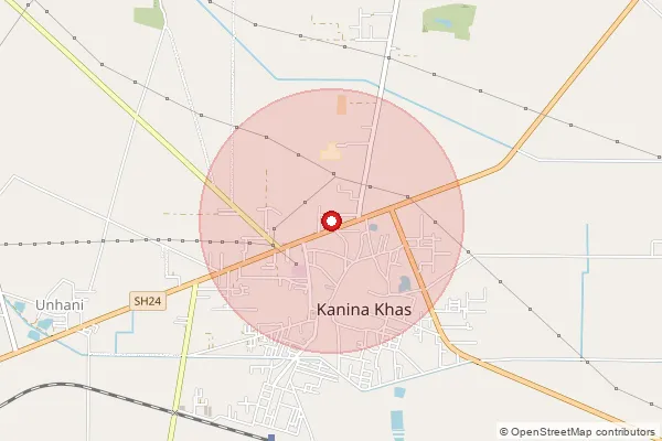 Map showing approximate area covered by Pincode 123027 — Nautana Bo, Mahendragarh