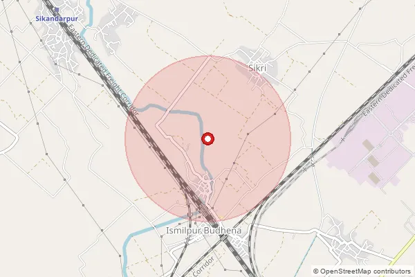 Map showing approximate area covered by Pincode 123110 — Industrial Area Dharuhera So, Rewari