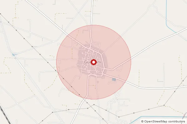 Map showing approximate area covered by Pincode 123301 — Guriani So, Rewari