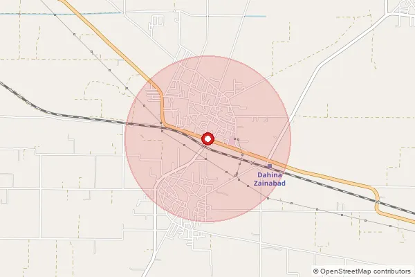 Map showing approximate area covered by Pincode 123411 — Dahina So, Rewari