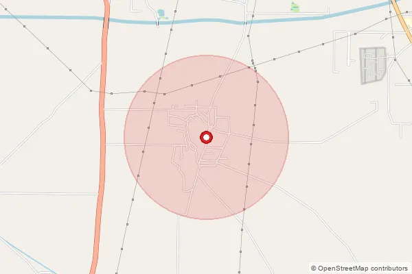 Map showing approximate area covered by Pincode 124113 — Katesra Bo, Rohtak