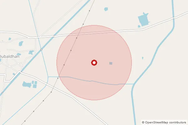 Map showing approximate area covered by Pincode 124303 — Ghillaur Kalan Bo, Rohtak