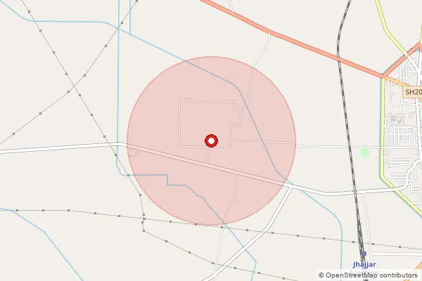 Map showing approximate area covered by Pincode 124406 — Morekheri Bo, Rohtak