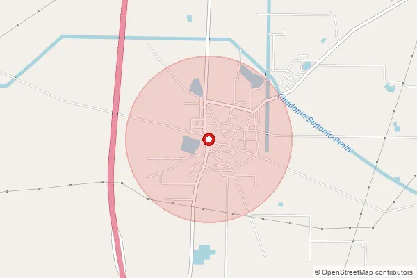 Map showing approximate area covered by Pincode 124501 — Atail Bo, Rohtak