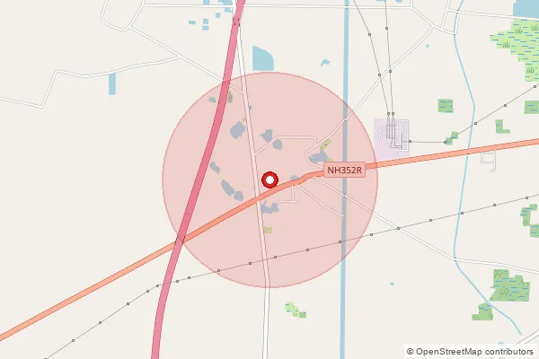 Map showing approximate area covered by Pincode 124508 — Lowa Kalan Bo, Jhajjar