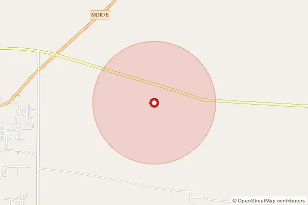 Map showing approximate area covered by Pincode 125042 — Kharbala Bo, Hisar