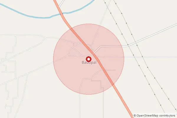 Map showing approximate area covered by Pincode 125048 — Badopal So, Fatehabad