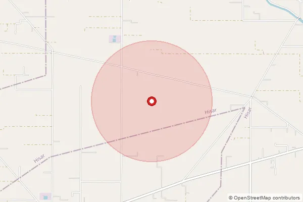 Map showing approximate area covered by Pincode 125049 — Datta Bo, Hisar