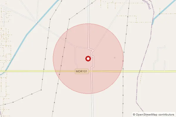 Map showing approximate area covered by Pincode 125061 — Nagpur S.O., Hisar