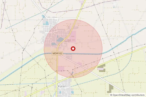 Map showing approximate area covered by Pincode 125106 — Akanwali Bo, Fatehabad