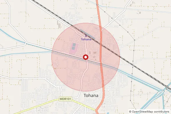 Map showing approximate area covered by Pincode 125120 — Nangla Bo, Fatehabad