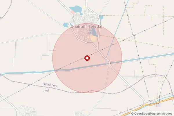 Map showing approximate area covered by Pincode 126110 — Dharthrath S.O, Jind