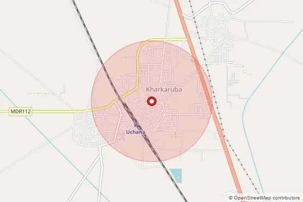 Map showing approximate area covered by Pincode 126115 — Uchana S.O, Jind