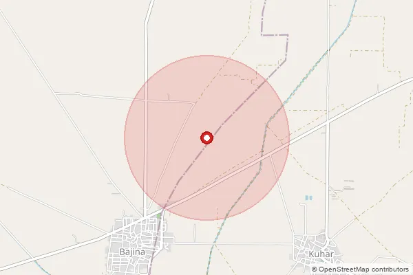 Map showing approximate area covered by Pincode 127021 — Bhiwani Ho, Bhiwani