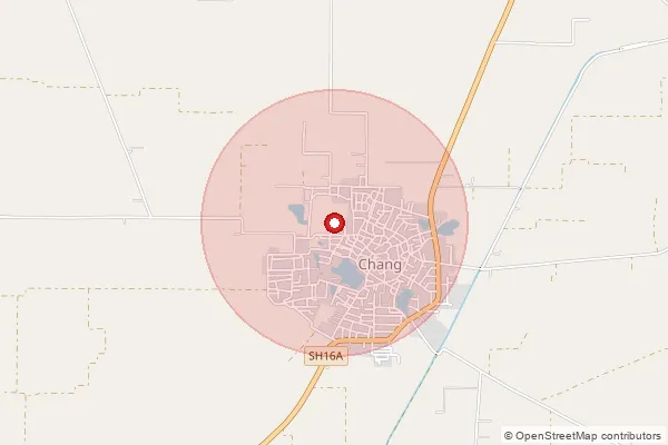 Map showing approximate area covered by Pincode 127027 — Chang So, Bhiwani