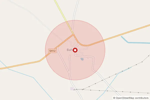 Map showing approximate area covered by Pincode 127028 — Matani Bo, Bhiwani