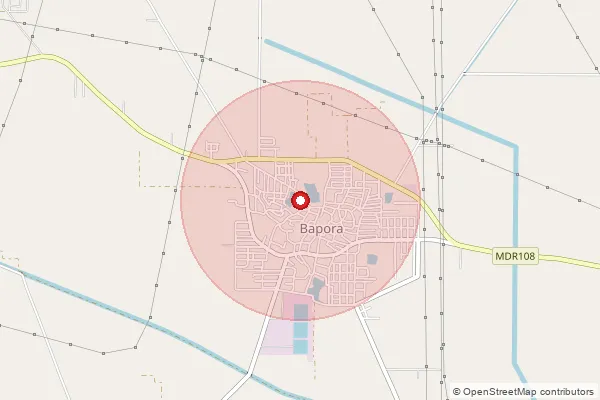 Map showing approximate area covered by Pincode 127111 — Biran Bo, Bhiwani