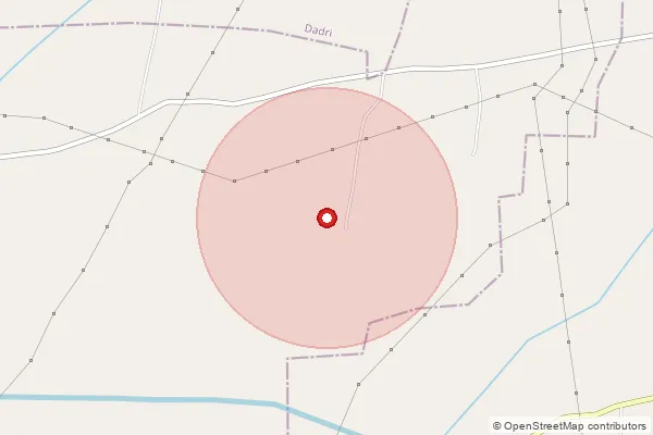 Map showing approximate area covered by Pincode 127312 — Badrai Bo, Charki Dadri