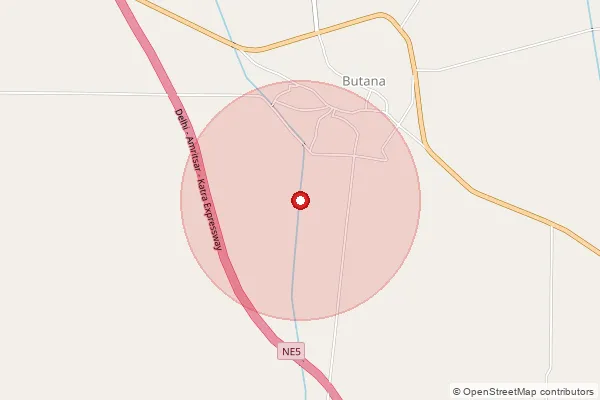 Map showing approximate area covered by Pincode 131302 — Gangana Bo, Sonipat