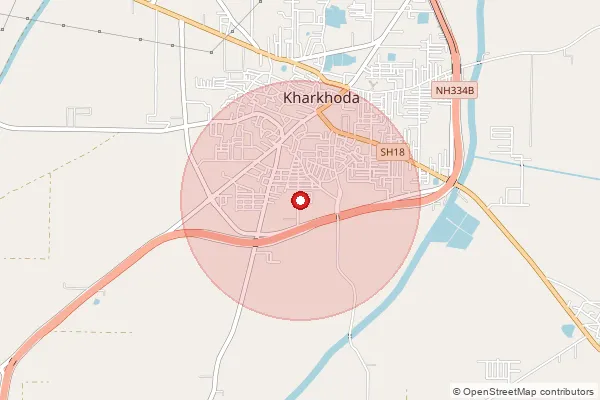 Map showing approximate area covered by Pincode 131402 — Gopalpur Bo, Sonipat