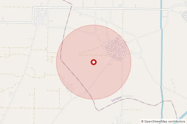 Map showing approximate area covered by Pincode 131403 — Rohat So Sonipat, Sonipat