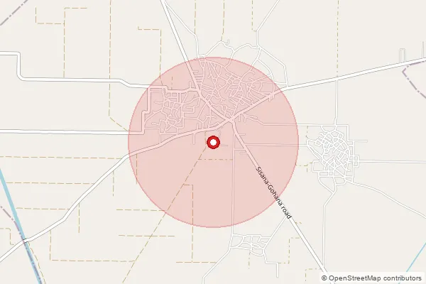 Map showing approximate area covered by Pincode 131408 — Guhna Bo, Sonipat