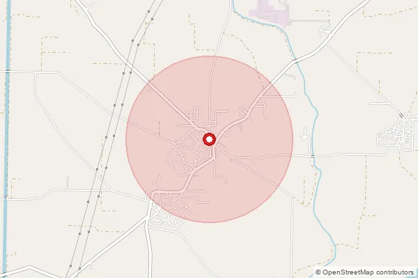 Map showing approximate area covered by Pincode 132054 — Garhi Birbal S.O, Karnal