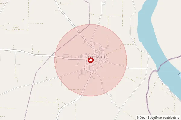 Map showing approximate area covered by Pincode 132115 — Hathwala S.O, Panipat