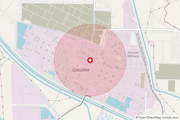 Map showing approximate area covered by Pincode 132140 — Panipat Refinary S.O, Panipat