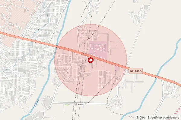 Map showing approximate area covered by Pincode 133006 — Ind Estate S.O, Ambala