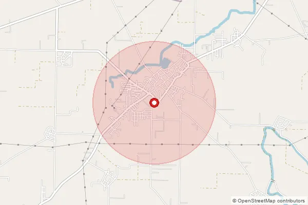 Map showing approximate area covered by Pincode 133103 — Jagdholi B.O, Yamunanagar