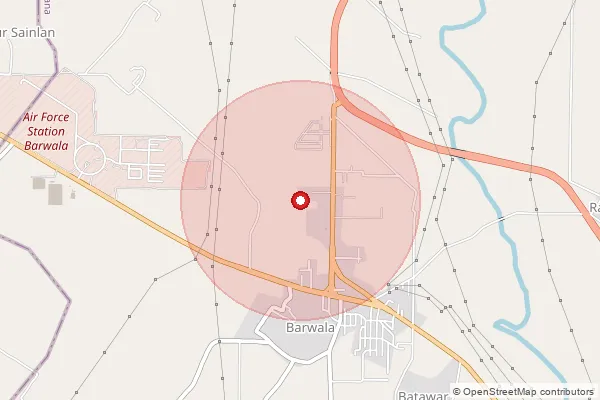 Map showing approximate area covered by Pincode 134109 — Devi Nagar B.O, Panchkula