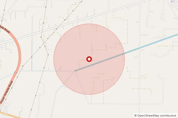 Map showing approximate area covered by Pincode 134118 — Kot B.O, Panchkula