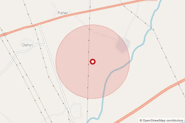Map showing approximate area covered by Pincode 134202 — Korwakhurd B.O, Ambala