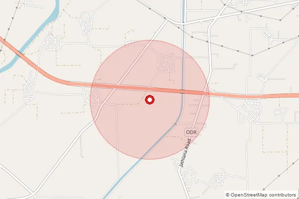 Map showing approximate area covered by Pincode 135004 — Khera Khurd B.O, Yamunanagar