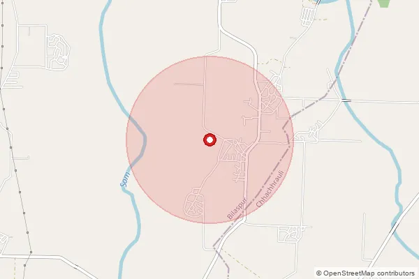 Map showing approximate area covered by Pincode 135103 — Kot Kalsia B.O, Yamunanagar