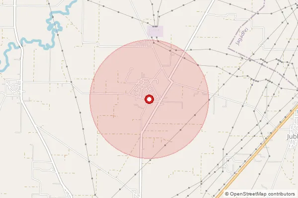 Map showing approximate area covered by Pincode 135133 — Bapa B.O, Yamunanagar