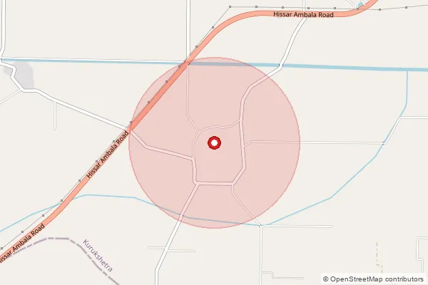 Map showing approximate area covered by Pincode 136030 — Seonsar B.O, Kurukshetra