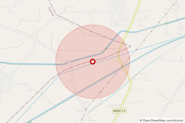 Map showing approximate area covered by Pincode 136042 — Mundri B.O, Kaithal
