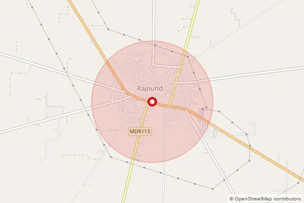Map showing approximate area covered by Pincode 136044 — Mandwal B.O, Kaithal