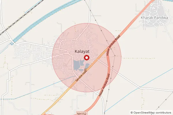 Map showing approximate area covered by Pincode 136117 — Kailram B.O, Kaithal