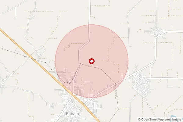 Map showing approximate area covered by Pincode 136156 — Bhagwanpur B.O, Kurukshetra