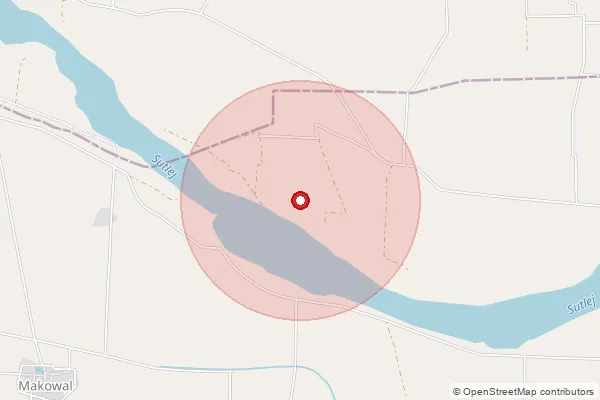 Map showing approximate area covered by Pincode 140114 — Bharatgarh Canal Colony Bo, Rupnagar